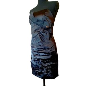Rinascimento Size Large Black Strapless Women's Cocktail Dress